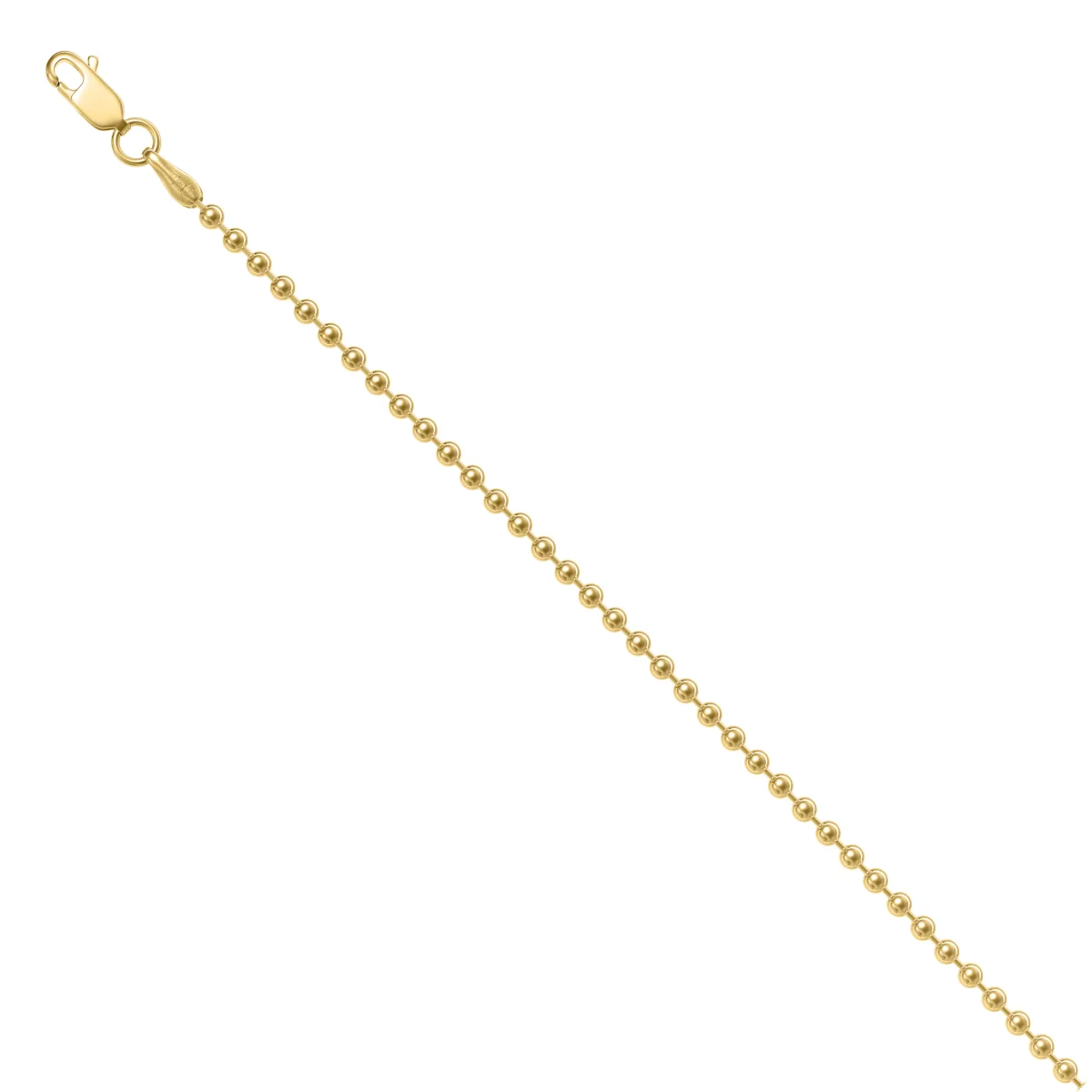 Bead & Ball Necklace 14CT Gold Vermeil on Sterling Silver 925