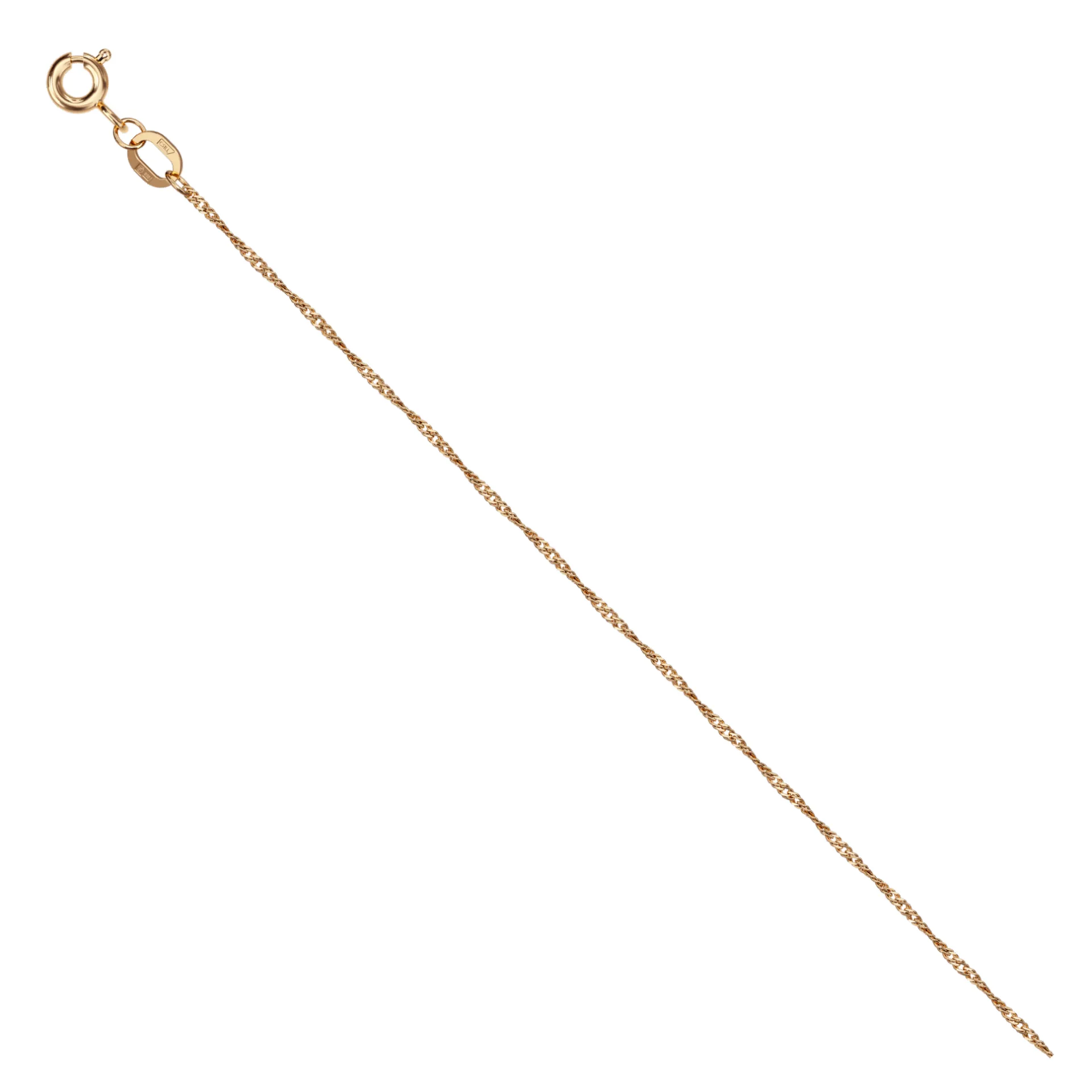 Singapore 14K Gold Chain Necklace