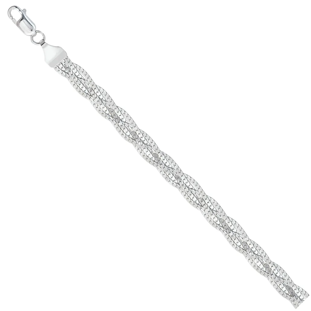 Parigina Chain Necklace 925 Sterling Silver Diamond Cut — 60 cm