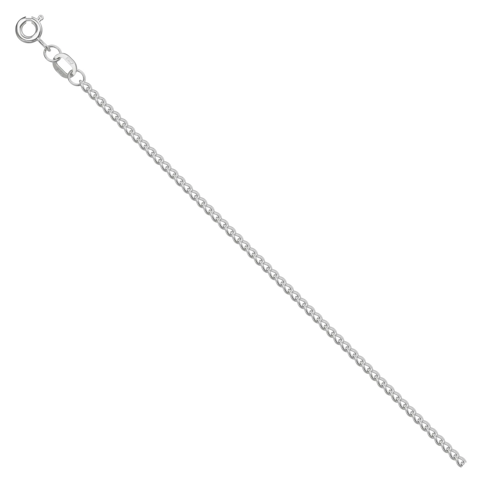 Gourmet Cordino Chain Necklace 925 Sterling Silver Diamond Cut — 60 cm
