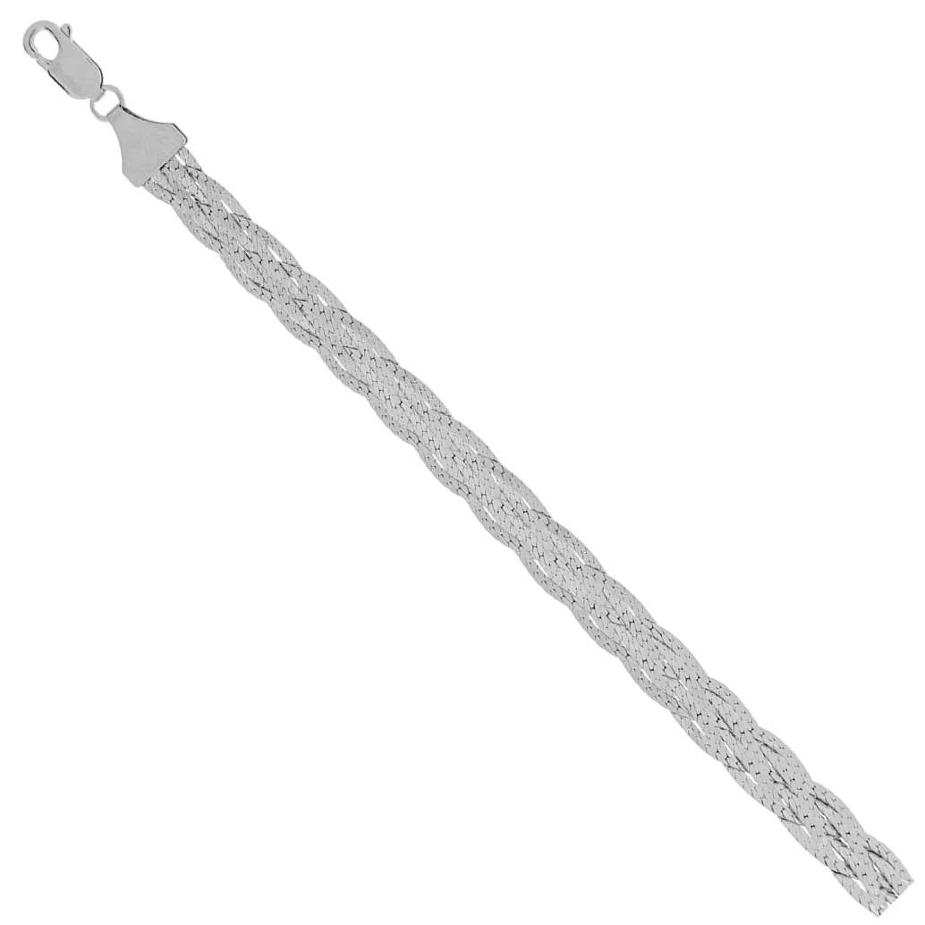 Parigina Chain Necklace 925 Sterling Silver Diamond Cut — 55 cm