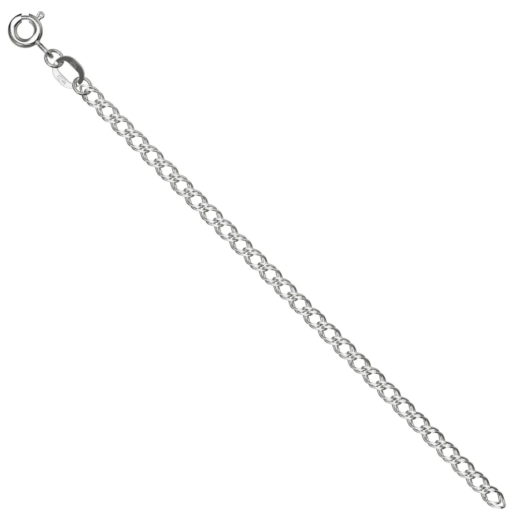 Rombo Chain Necklace 925 Sterling Silver Diamond Cut — 60 cm
