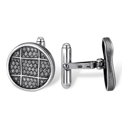 Cuff Links Silk Sterling Silver 925
