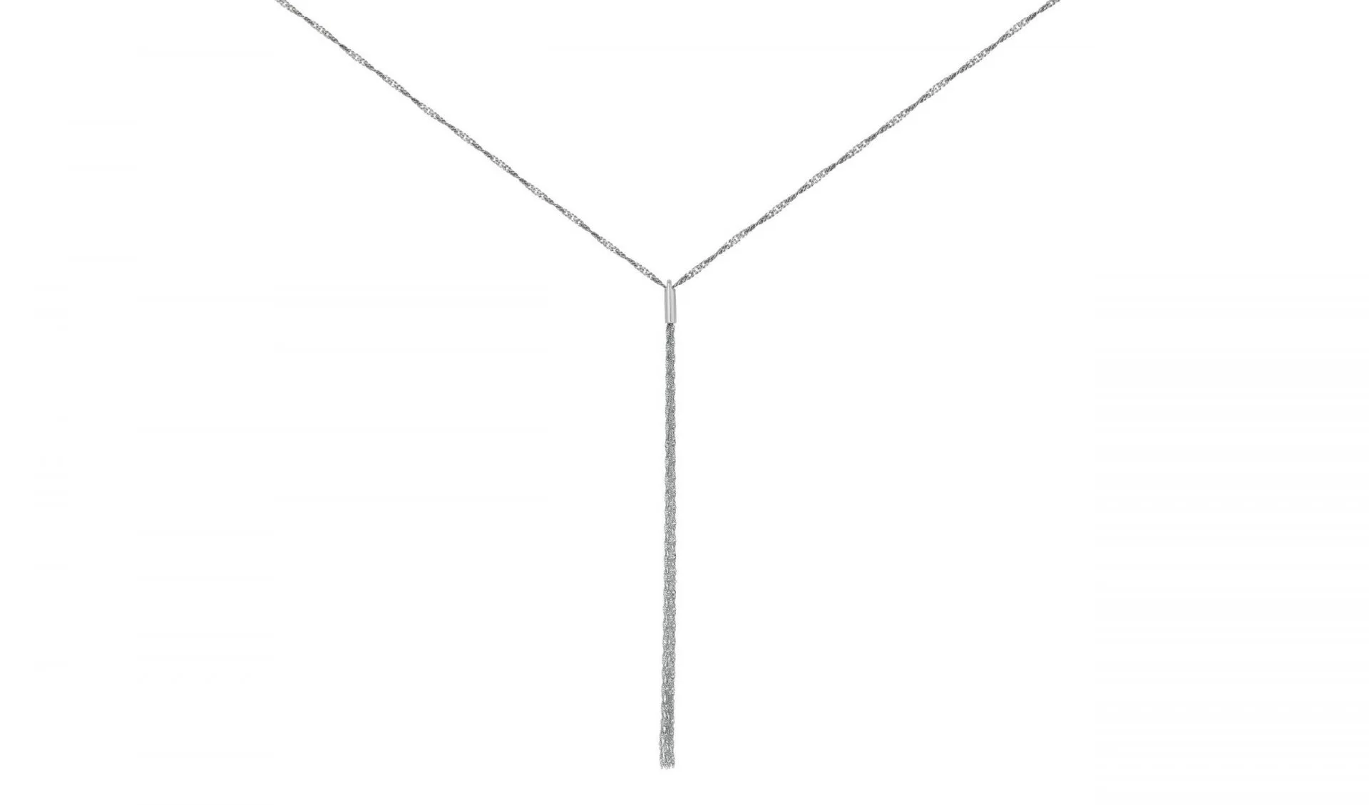 StarDust 14ct White Gold Tassel Necklace