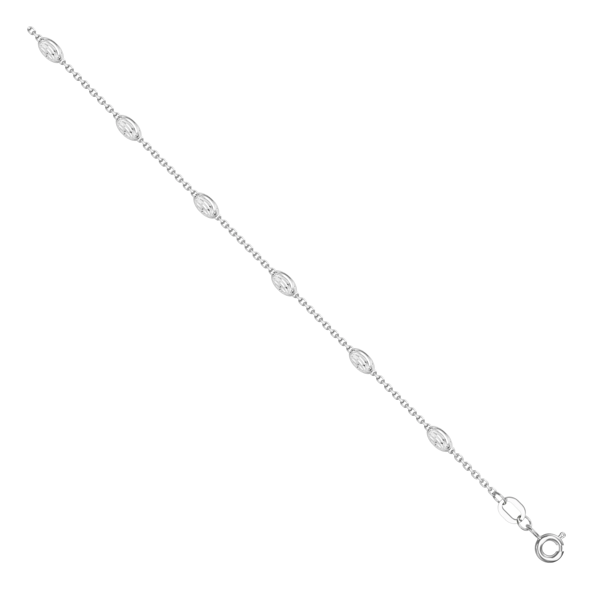Bean Beads Bracelet Sterling Silver 925