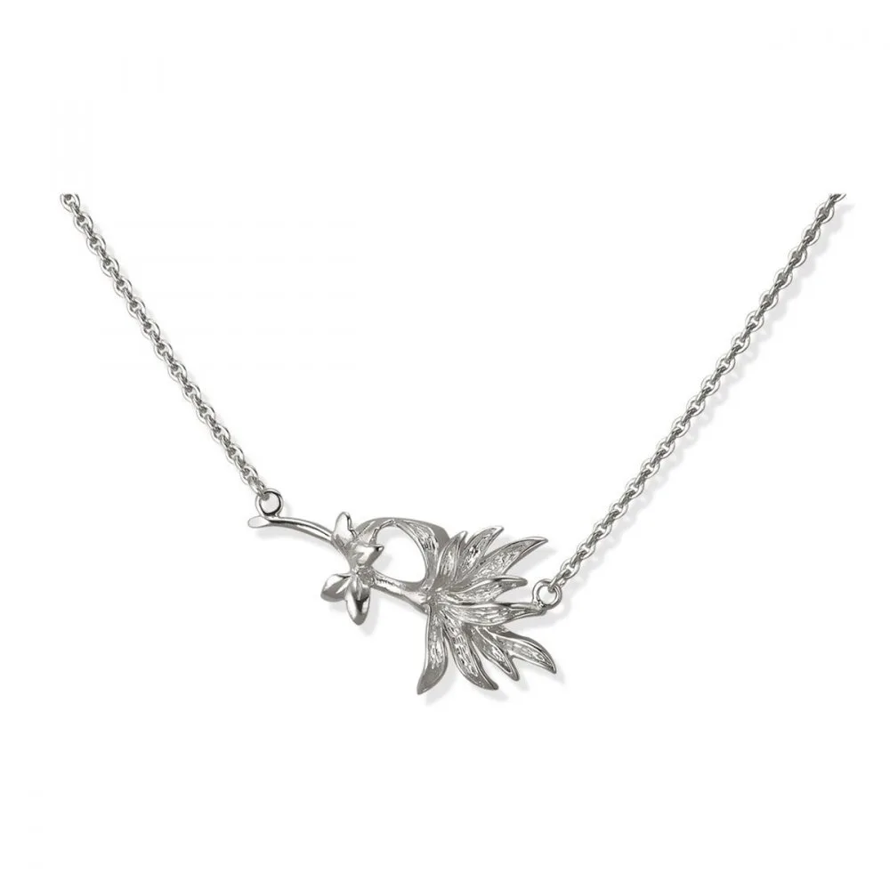 Flower Chain Necklace Sterling Silver 925