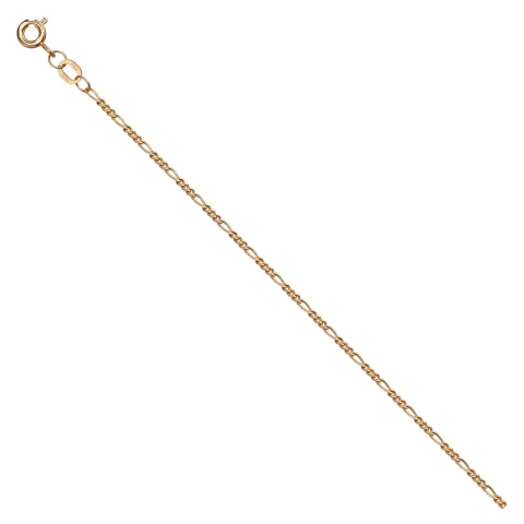 Figaro Tres 14ct Gold Chain Necklace