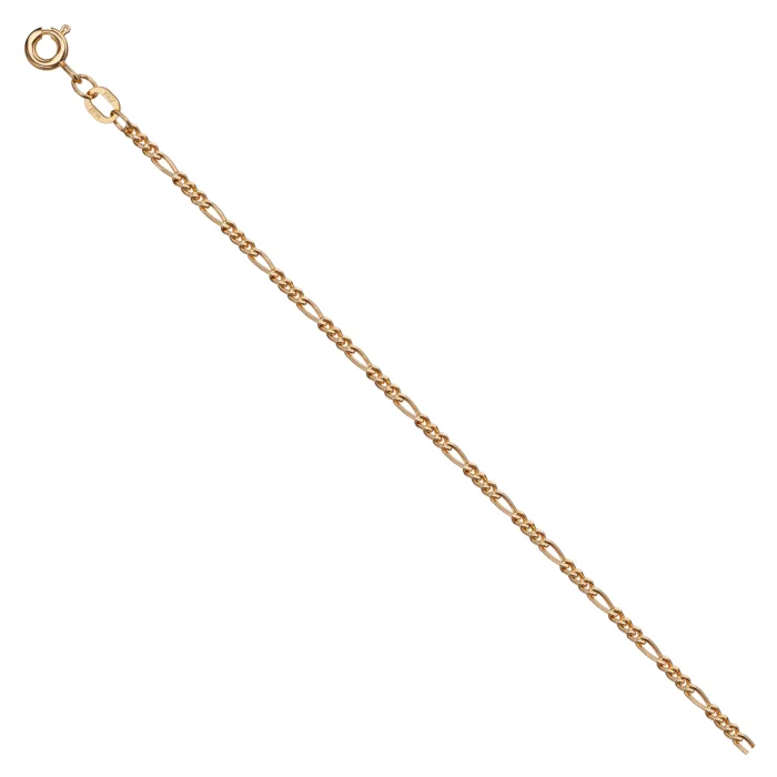 Figaro Tres Bracelet 14ct Gold — 0.50 mm