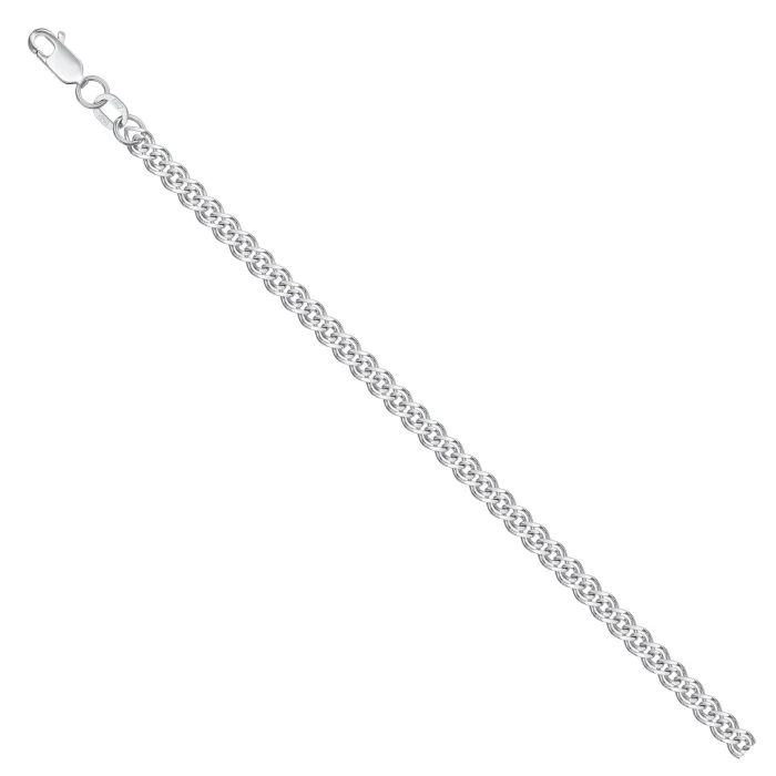 Nonna Chain Necklace 925 Sterling Silver Diamond Cut — 45 cm