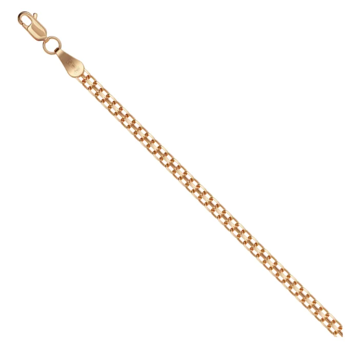 Bismarck Bracelet 14ct Rose Gold Diamond Cut