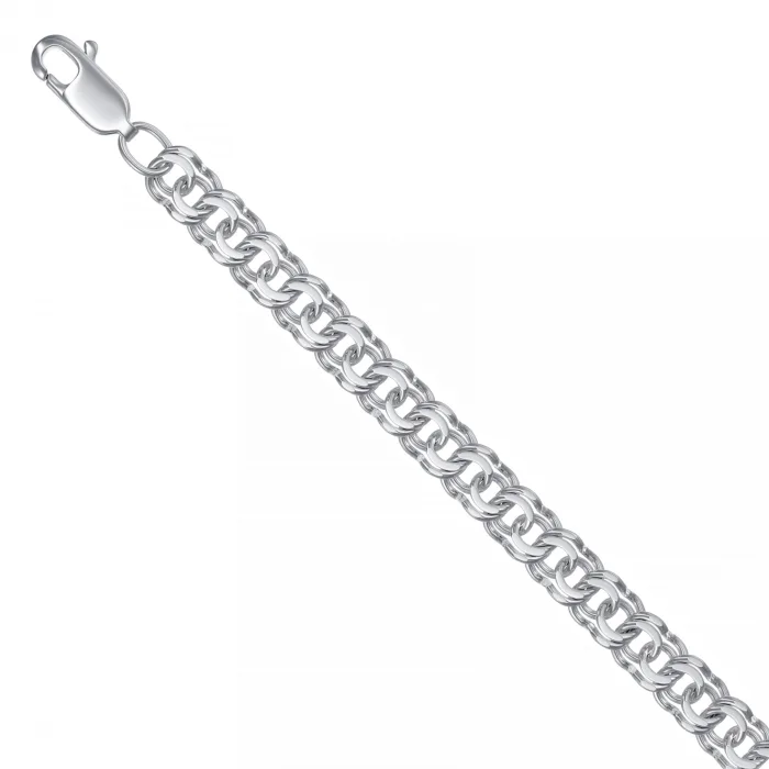 Chunky Chain Necklace Rhodium Plated Silver