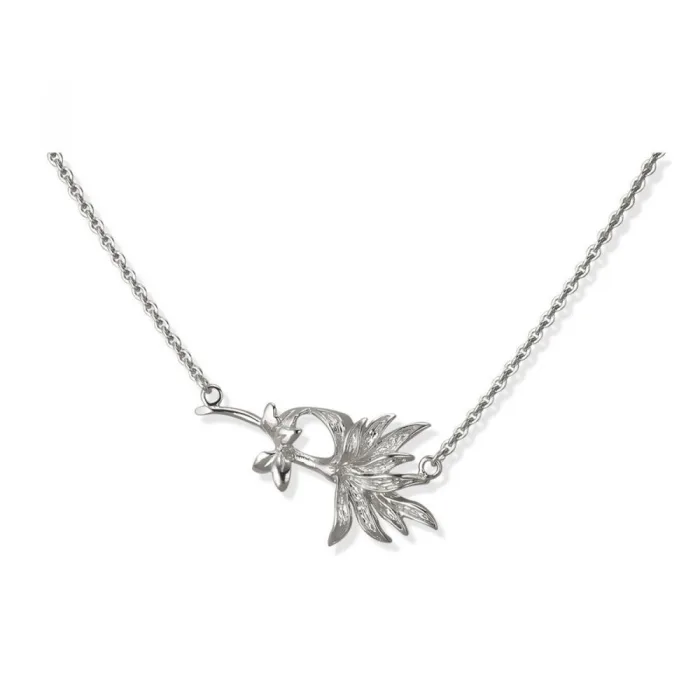 Flower Chain Necklace Sterling Silver 925