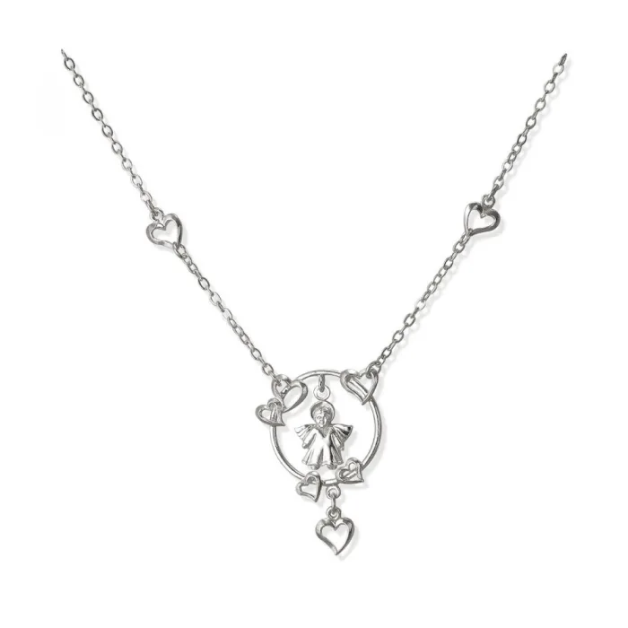 Angel Hearts Necklace Sterling Silver