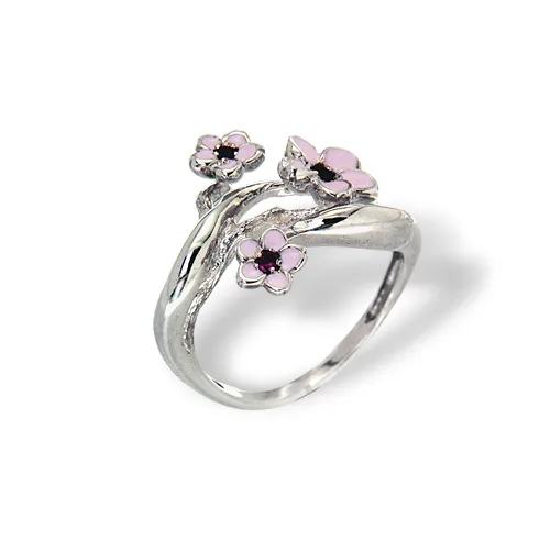 Cherry Blossom Ring Sterling Silver 925