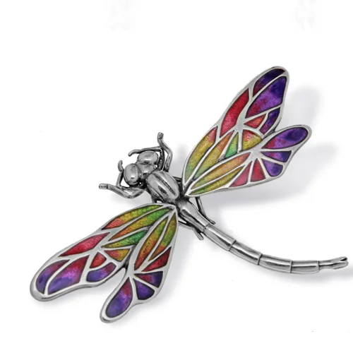 Dragonfly Brooch Sterling Silver 925