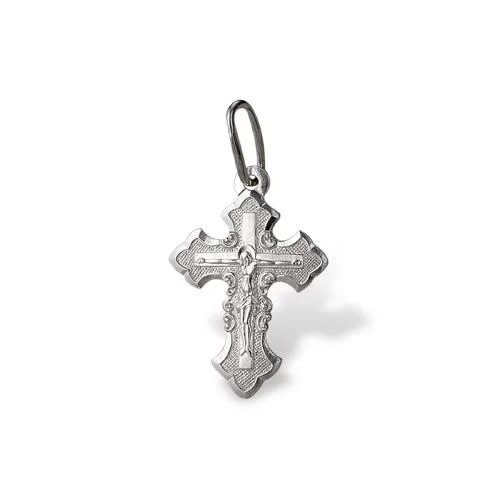 Small Crucifix Cross Pendant Sterling Silver